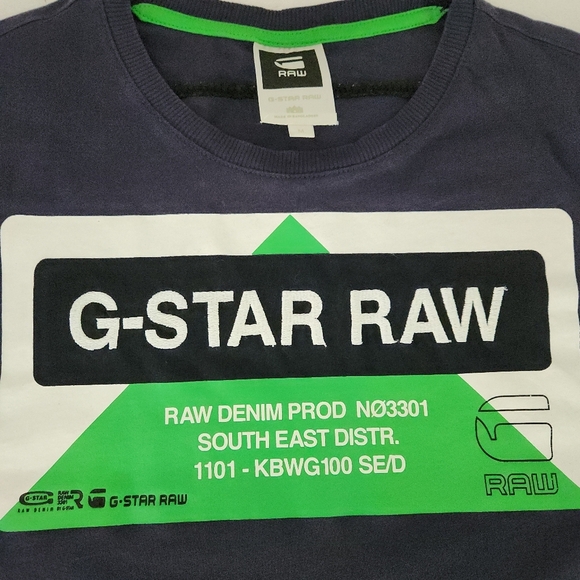 G-STAR RAW Graphic Logo T-Shirt navy medium - Picture 6 of 13